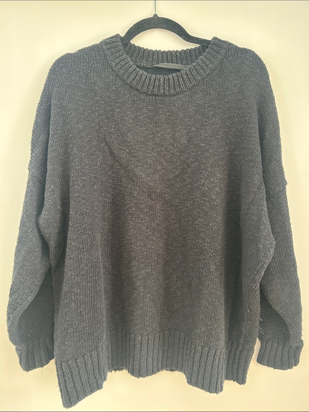 Jenni kayne Cotton Crewneck Sweater - black
